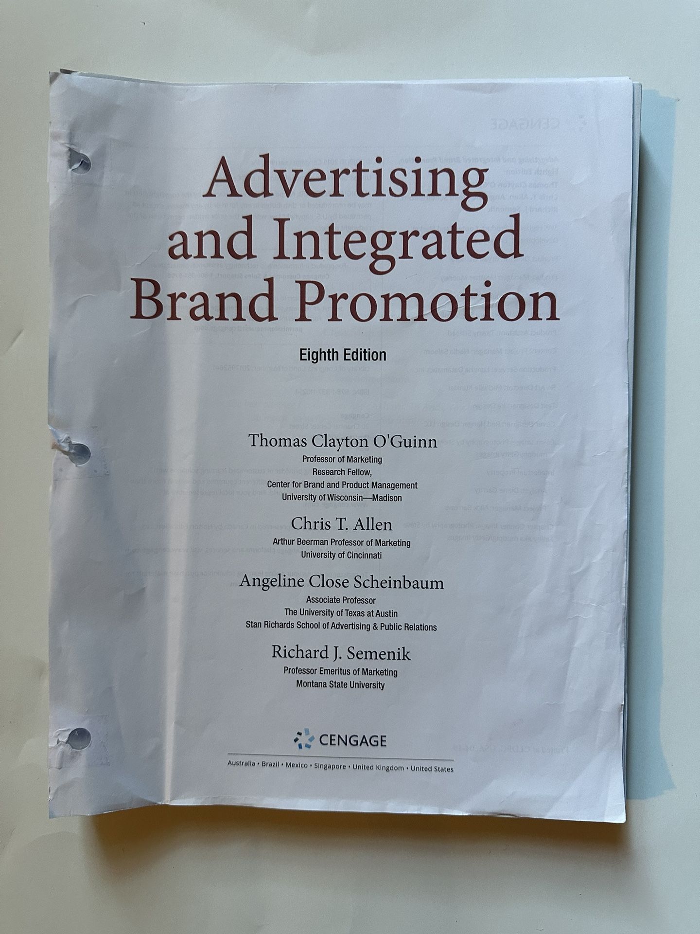Advertising and Integrated Brand Promotion