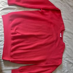 Vintage 80s Blank Lee Sport Red Sweatshirt Size XL Made In USA Midweight 