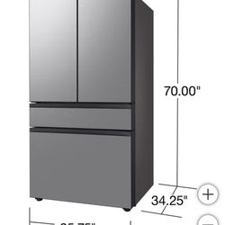 Samsung 29 cu. ft. Bespoke 4-Door French Door Smart Refrigerator with Beverage Center Door Panels