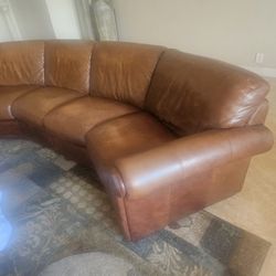 Two pieces all Genuine Leather Sectional