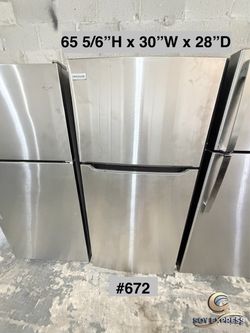 Frigidaire Stainless Steel Top-Freezer Refrigerator 30”W (#672)