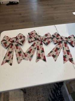 Set Of Three Christmas Bows