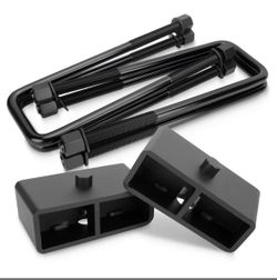2" Rear Lift Kits for 2011+ Silverado Sierra 2500HD Only, 2inch Lift Block with Upgrade Square U-Bolts for 2011-2024 Chevy Silverado GMC Sierra 2500HD