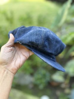 Vintage Saks Fifth Avenue Stylish Blue Denim Cap
