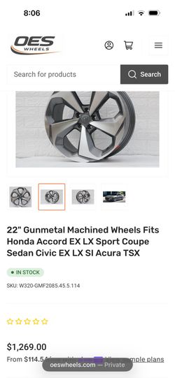 22 in Honda touring wheels 5x114 for sale or trade