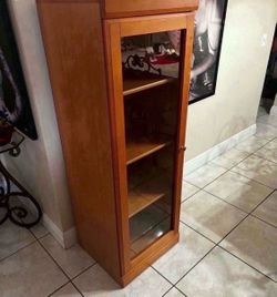 Cabinet With Glass Door & 3 Shelves
