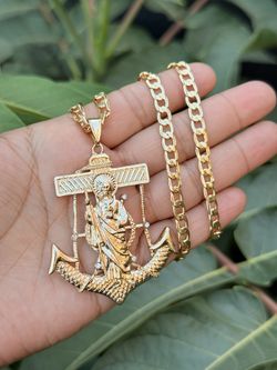 Ancla De San Judas Tadeo De Oro Laminado 