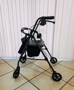 ❣️Steel Rollator Walker with Padded Seat & Seat Basket