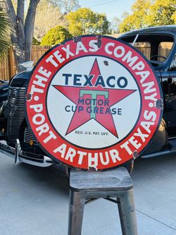 Texaco Porcelain Advertising Sign 30 Inches