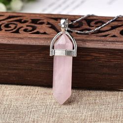 Rose Quartz Crystal Necklace 