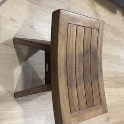 Wooden shower stool