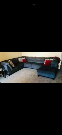 3 pc sectional couch color steel