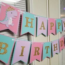 Dinosaur Theme Birthday Party Decoration For Girls !