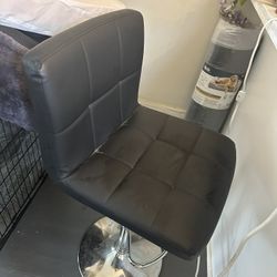 Black Leather Barstools 
