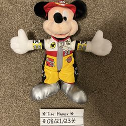 Mickey Mouse Racing Team #28 Vintage Plush Walt Disney World