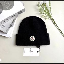 Black Moncler Beanie With Tag And Tag new Never Used