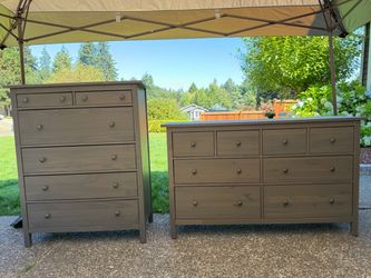 gray ikea hemnes 8 drawer dresser + ikea hemnes 6 drawer dresser (DELIVERY AVAILABLE)