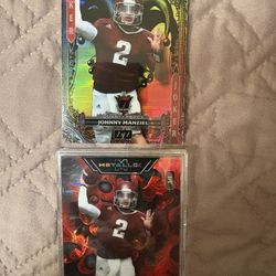 Johnny Manziel 2 Card Lot. Wild Card Joker 1/1 & Wild Card  Red Metallix 1/1