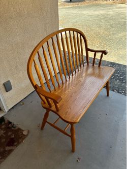 Oak wood Entryway Bench