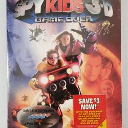 Spy Kids 3 Game Over Collectors Family DVD 2-D 3-D Movie Versions + 4 3D Glasses