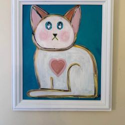 Original Artwork Cat Painting 