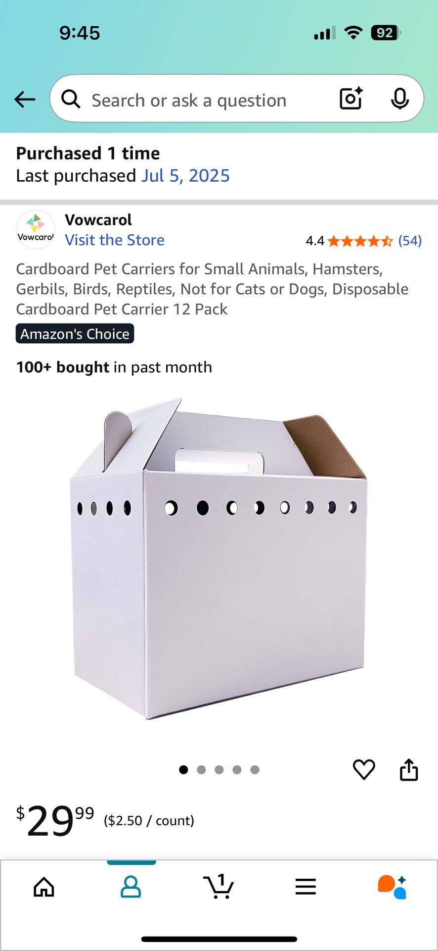 Small Pet Cardboard Crate