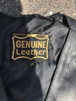 Bikers leather vest