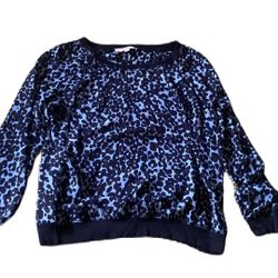 Loft Leopard Blouse Size Medium 