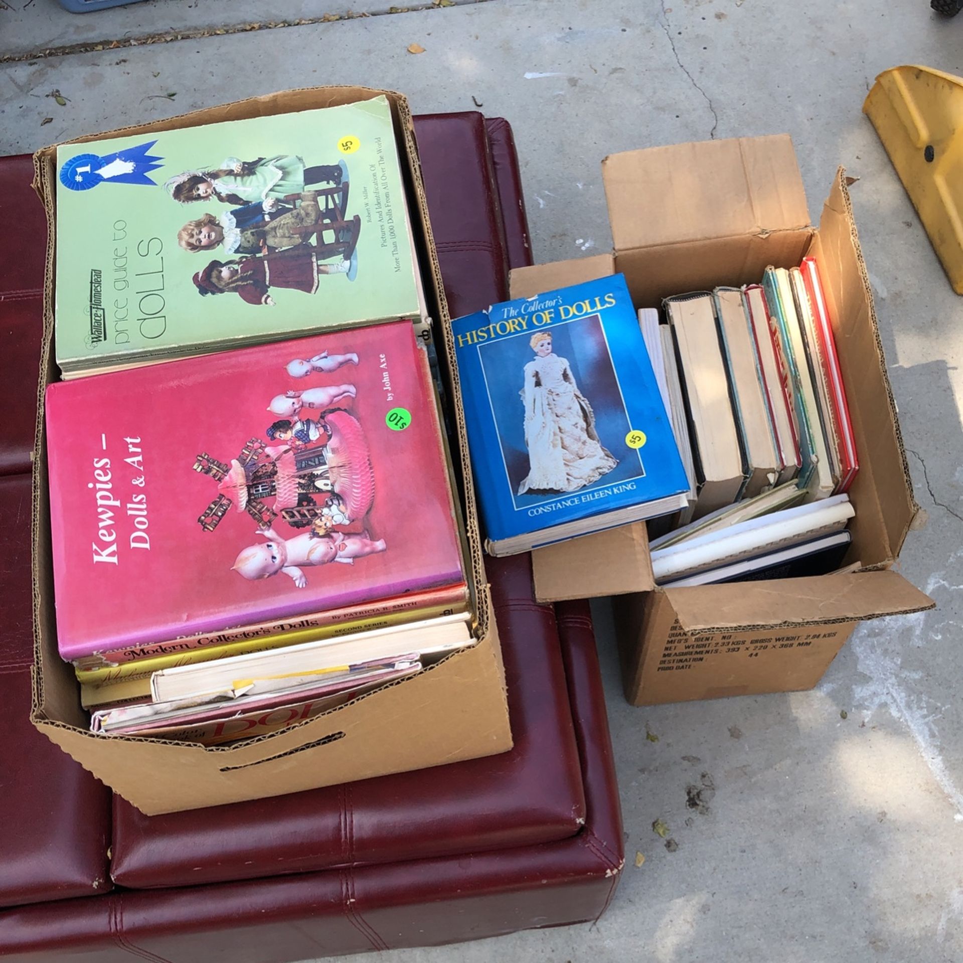 Two Boxes Full Of Doll Books