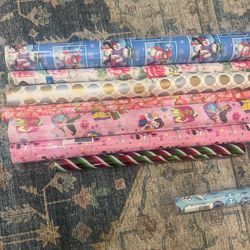 Wrapping Paper Lot w gift tags