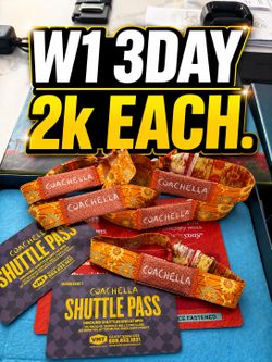 Coachella weekend 1 ticket wristbands