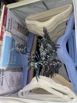 138 assorted Velvet hangers • 3 wood • 3 NWT hanging organizers
