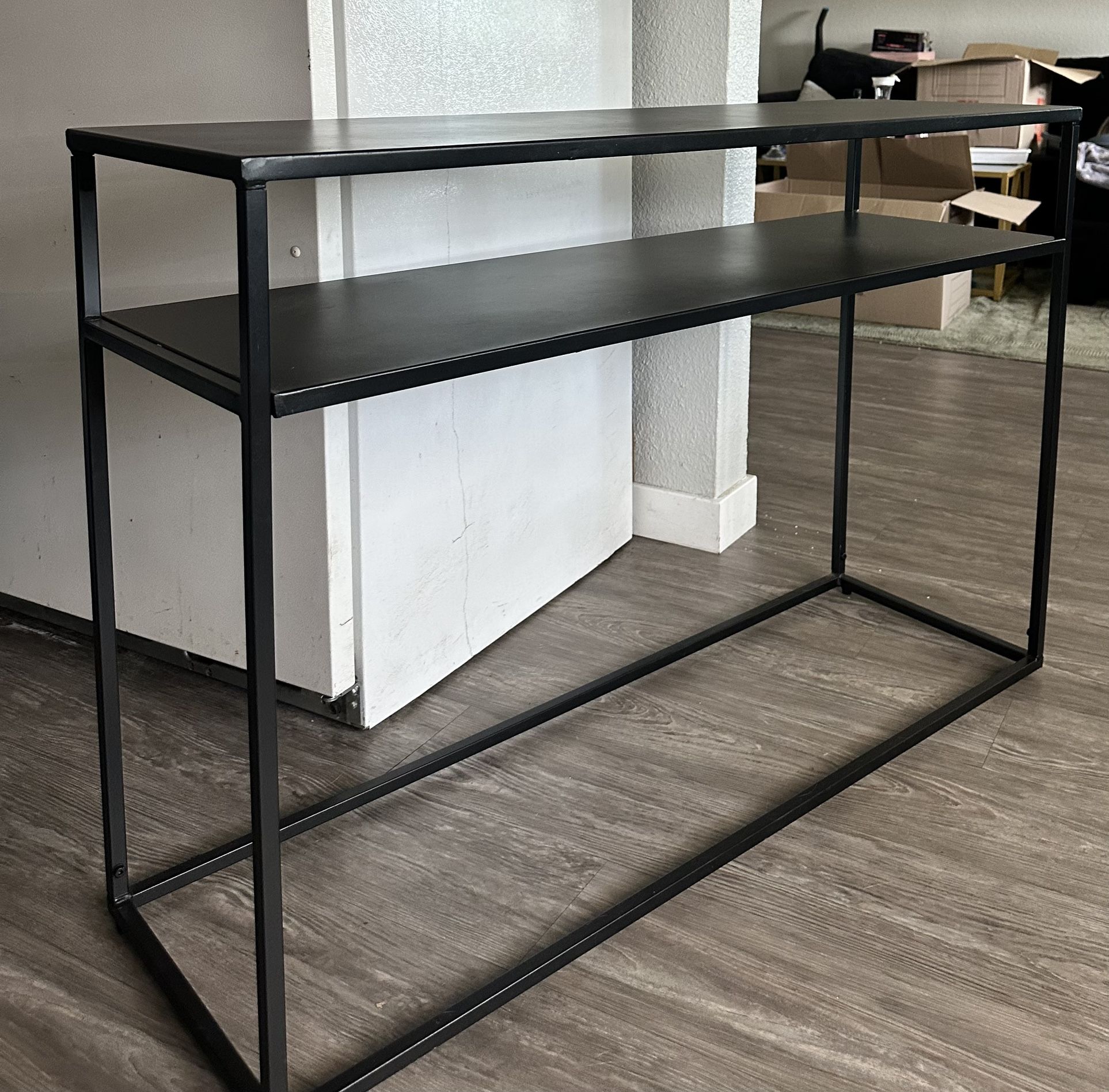 Modern Black Metal Console Table