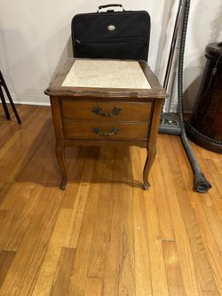 Nightstand with marble top