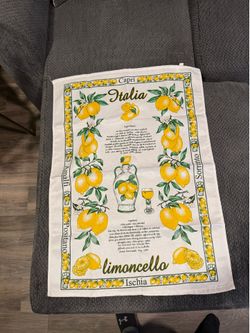Limoncello Italian Cotton Tea Towel made in Italy