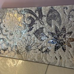 Mosaic Mirror And Mother  Of Pearl Vintage Pier One