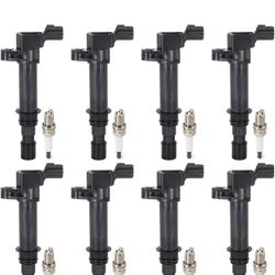 Set of 8 Ignition Coils Pack UF270 & 7092 Iridium Spark Plugs Compatible with Dodge Ram 1500/Dakota/Durango,for Jeep Grand Cherokee/Commander, Mitsubi