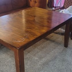 100 % Heavy Wood Kitchen Table  60 Inches And Can Be Extended To  72 Inches