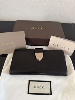PreLoved Gucci Black Leather Continental Long Wallet