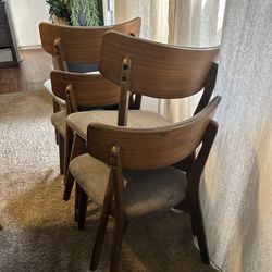 4 Mid Century Dinning Chairs 