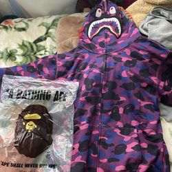 Bape Camo Shark Full Zip Up “Purple”