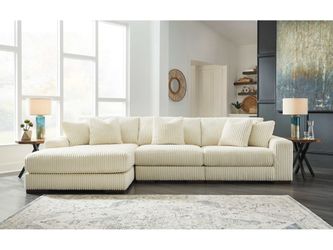 Lindyn Ivory 3pc LAF Chaise Sectional (Online Special Price)
