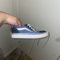 Size 2 Boys Blue Vans