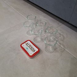 Glass Jars/Vases (2.75" Tall, 2.25" Wide, With Rim)