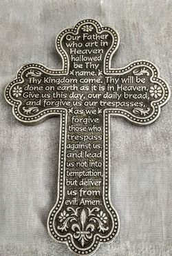 Cathedral Art Lord's Prayer Message Wall Cross