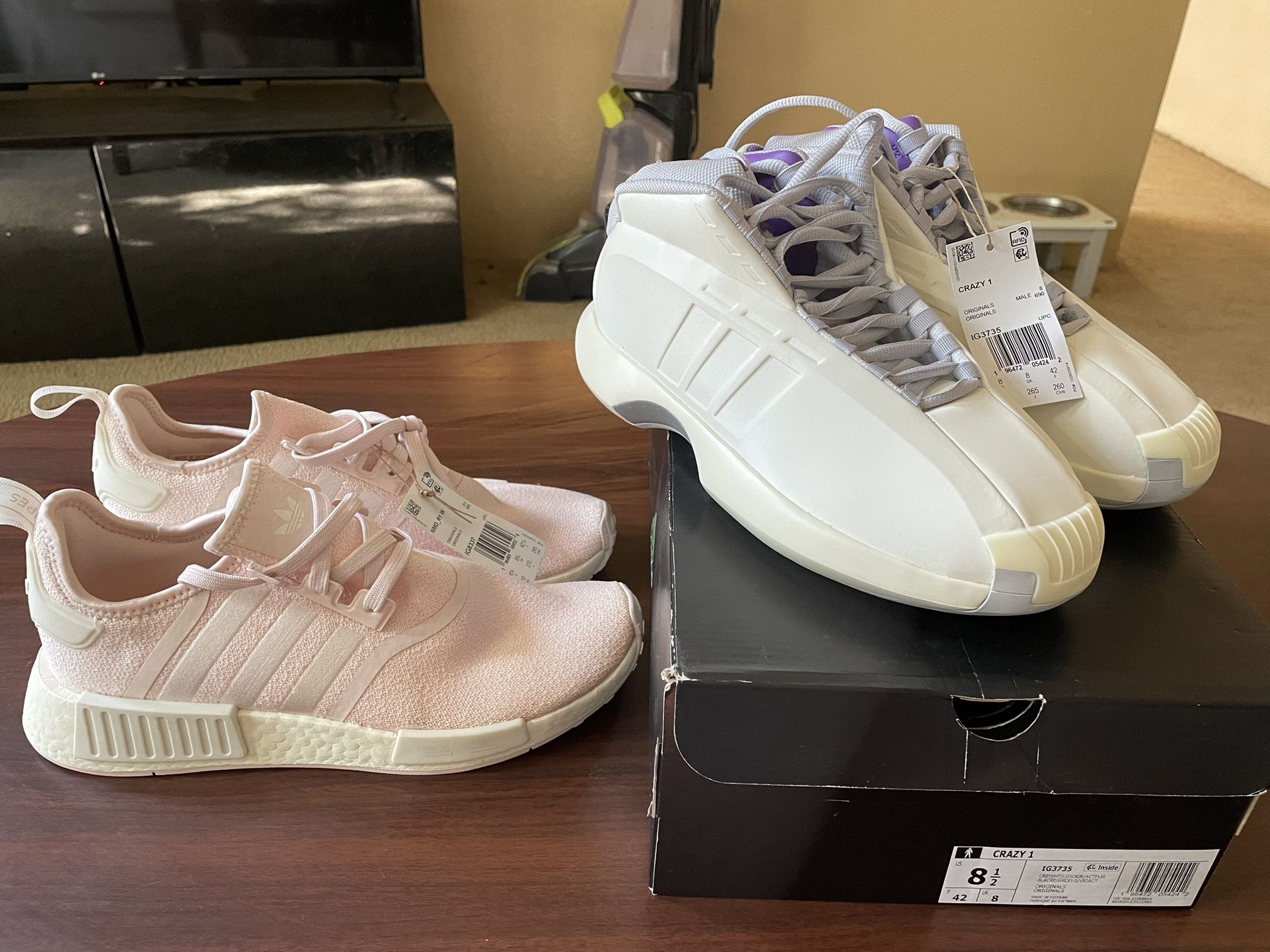 Women’s Adidas NMD R1 And Men’s Adidas Crazy 1 (Kobe’s) $40