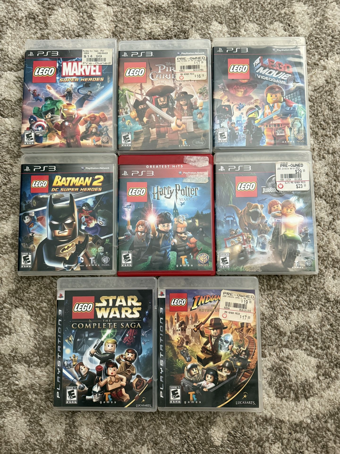 Lego Games For Playstation 3 Batman Indiana Jones Pirates Star Wars