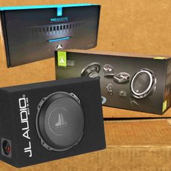 Car Speaker System 10" Shallow Sealed Enclosure 5 Ch Power Amplifier 6 1/2" Component Speaker Package 🚨 Payment Options Available 🚨 No Credit Needed