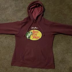 Bass Pro Shops  Hoodie Burgundy Size Small