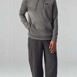 Under Armour Men's Fleece Hoodie Storm Gray Size Large 